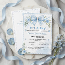 Niño de Azul Claro Cumpleaños Baby Shower Floral R