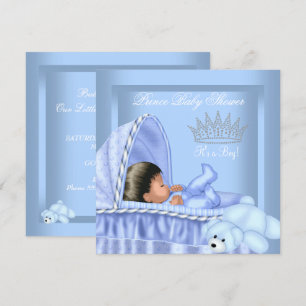 Invitación Niño de Baby Shower, afroamericano