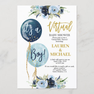 Invitación Niño de Baby Shower virtual