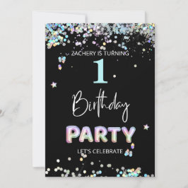 INVITACIÓN *~* NIÑO DE BEBÉ 1º NACIMIENTO DE UN PRIMER BALLÓN