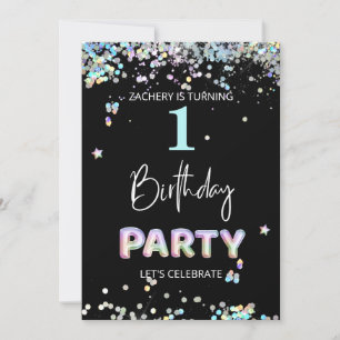 INVITACIÓN *~* NIÑO DE BEBÉ 1º NACIMIENTO DE UN PRIMER BALLÓN