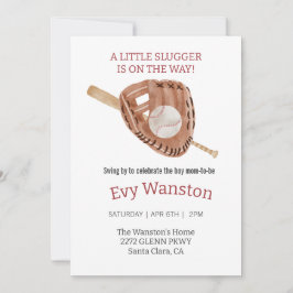 Invitación Niño de béisbol, bebé, ducha