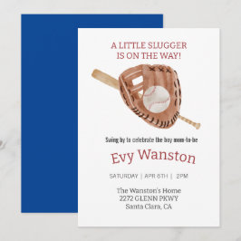 Invitación Niño de béisbol, bebé, ducha