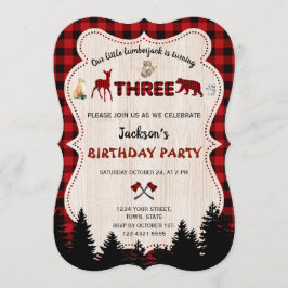 Invitación Niño de Bodega de Búfalo Rojo