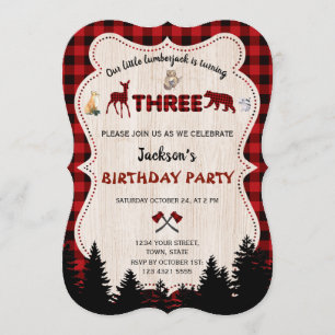 Invitación Niño de Bodega de Búfalo Rojo