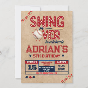 Invitación Niño de cumpleaños de béisbol