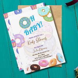 Invitación Niño de Donut Baby Shower