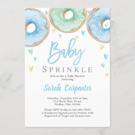 Invitación Niño de Donuts Baby Shower