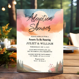 Invitación Niño de edad avanzada Boho Diversión Día de adopci