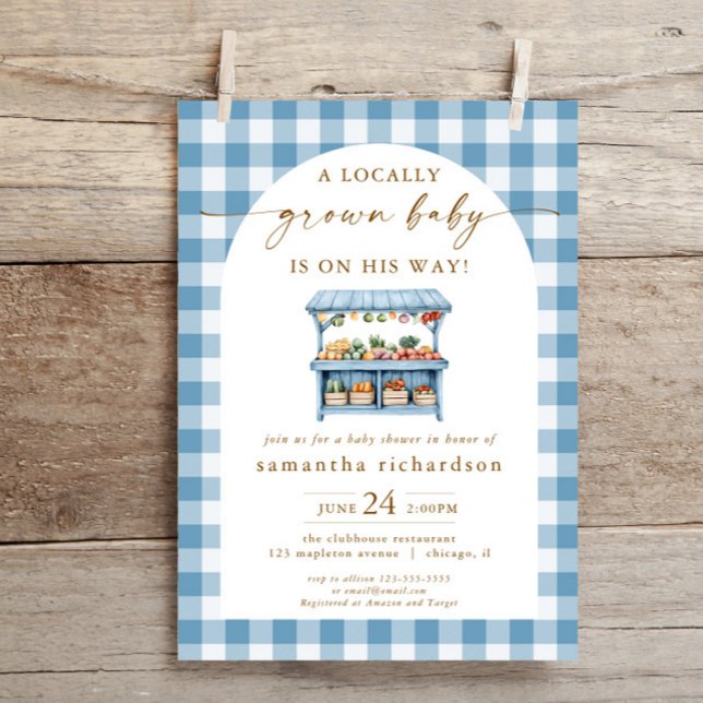 Invitación Niño de edad local en camino a la ducha de bebé (Subido por el creador)