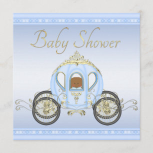 Invitación Niño de etnia en entrenador de príncipe Baby Showe