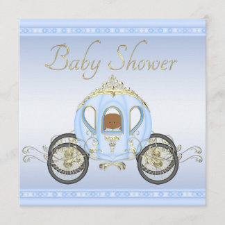 Invitación Niño de etnia en entrenador de príncipe Baby Showe