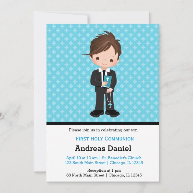 Invitación Niño de la Santa Comunión (Anverso)