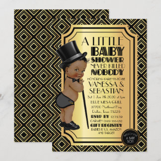 Invitación Niño de los años 20 de la etnia Art Deco Vintage n