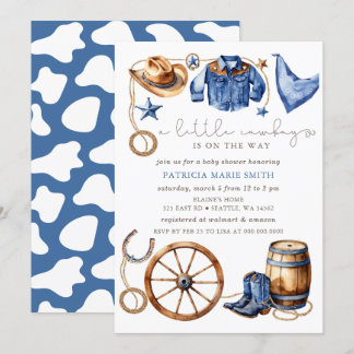 Invitación Niño De Vaquero Está En Camino De La Baby Shower