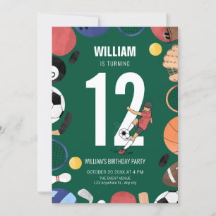 Invitación Niño deportivo