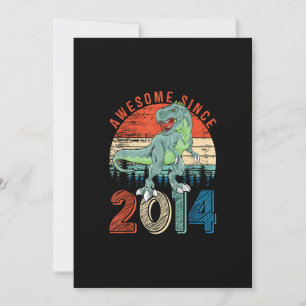 Invitación Niño Dinosaurio de 9 Años Increíble Desde 2014 Cum