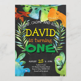 Invitación Niño Dinosaurio primer cumpleaños primer Fiesta Di