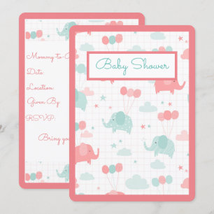 Invitación Niño elefante zoológico niño niño o Chica