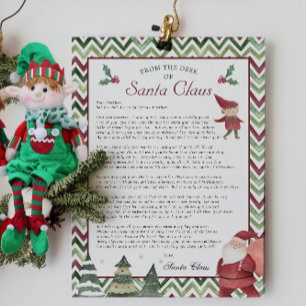 Invitación Niño Elfo   Carta de Jubilación Navidad Escritorio