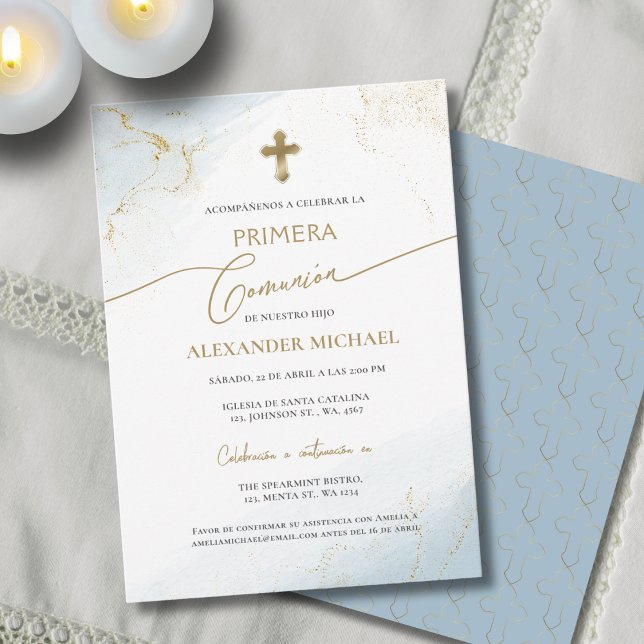 Invitación Niño Español Primera Comunión (Subido por el creador)