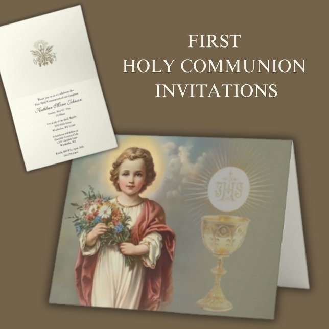 Invitación Niño Jesús Eucaristía Primera Comunión Sagrada (Subido por el creador)
