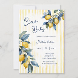 Invitación Niño Limón Ciao Baby Shower Italiano para Bebé