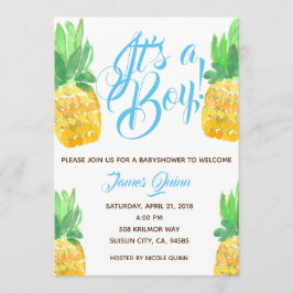 Invitación Niño lindo piña piña tropical bebé ducha invitació