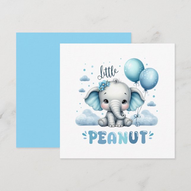 Invitación Niño Maní Pequeño  (Anverso / Reverso)