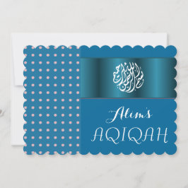 Invitación Niño musulmán Aqiqah islámico