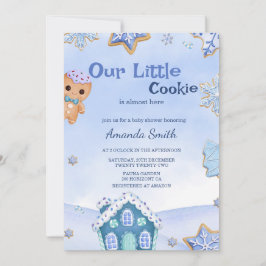 Invitación Niño Navidad de invierno de Little Cookie Baby Sho