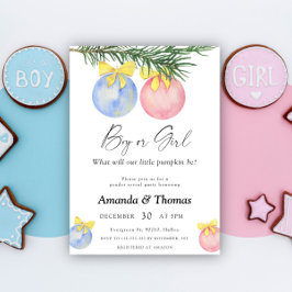 Invitación Niño o chica - fiesta de invierno - revelación de