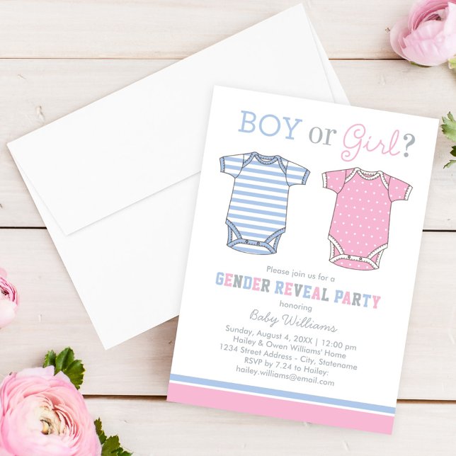 Invitación Niño o Chica Fiesta de revelación de sexo de bebé  (Subido por el creador)