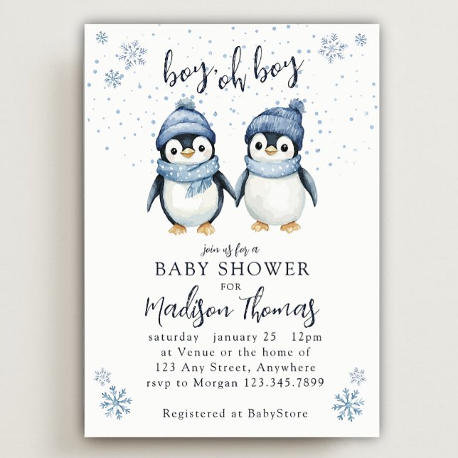 Invitación niño oh niño bebé de invierno (Subido por el creador)
