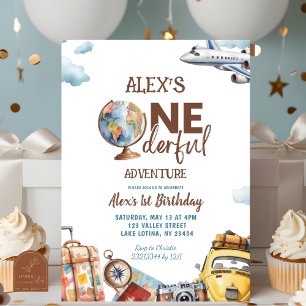 Invitación Niño Oneferdul Aventura Cumpleaños 1er
