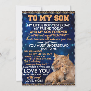 Invitación Niño Pequeño Ayer Amigo Hoy - Mamá León Al Hijo