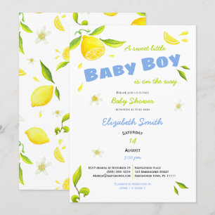 Invitación niño pequeño camino a la ducha de bebé