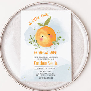 Invitación Niño pequeño cariño cítrico naranja Baby Shower