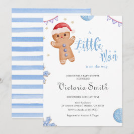 Invitación Niño pequeño hombre jinete Navidad Baby Shower