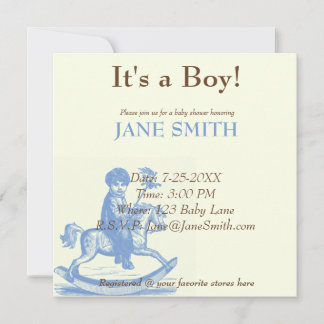 Invitación Niño pequeño sobre el tema de la antigüedad del ca