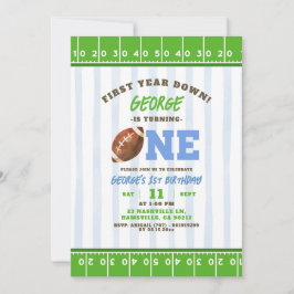 Invitación Niño Primer Año Tocar El Primer Cumpleaños Del Fút