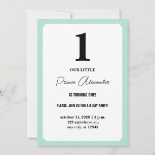 Invitación Niño que se vuelve un simple y elegante primer cum