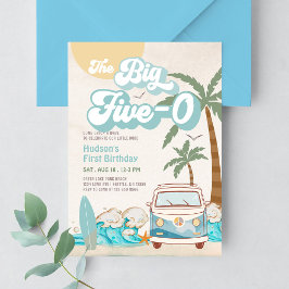 Invitación Niño Retro Los 50 Años de Surf