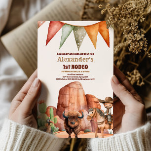 Invitación Niño Rodeo Nacido Occidental