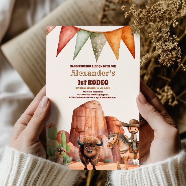 Invitación Niño Rodeo Nacido Occidental (Subido por el creador)