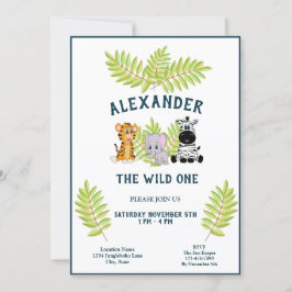 Invitación Niño salvaje de un bebé de primer cumpleaños
