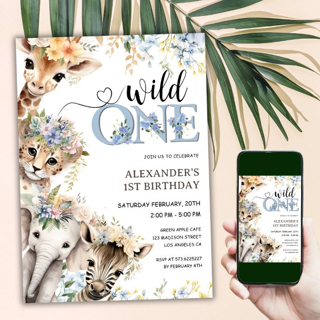 Invitación Niño salvaje de un Safari (Subido por el creador)