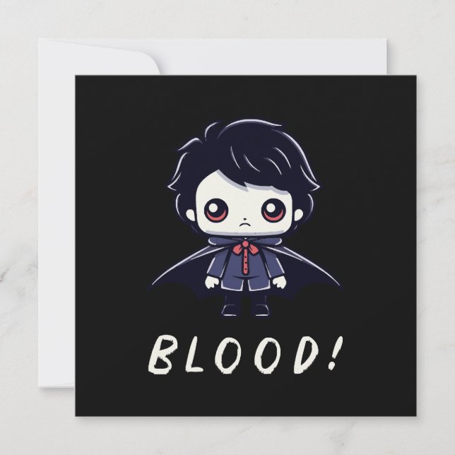 Invitación Niño Vampiro (Anverso)