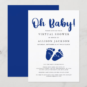 Invitación Niño Virtual Ducha Pies Azules de la Marina