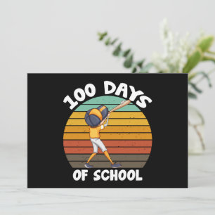Invitación Niños 100 Días De Colegio Chicos 100º Día Béisbol